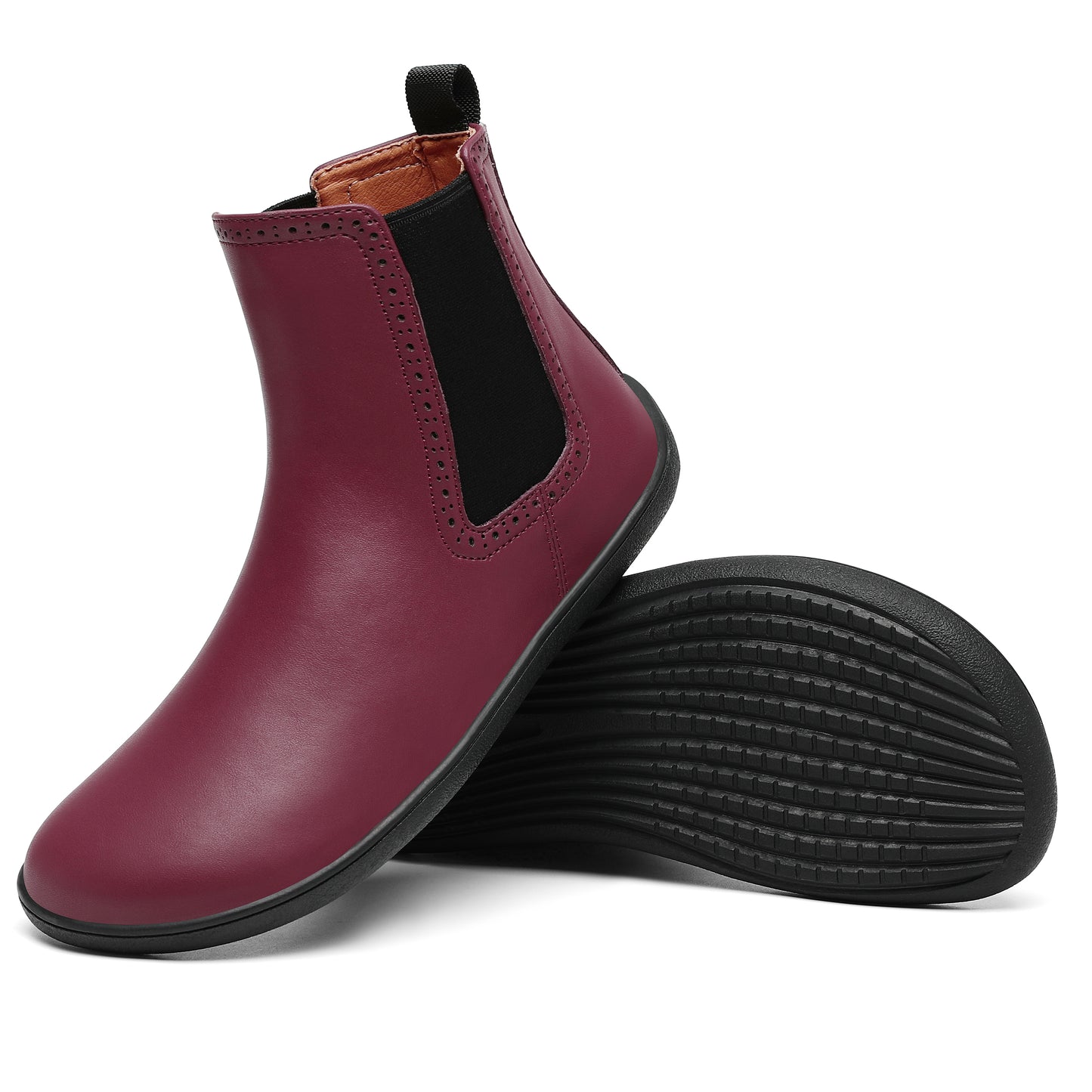 Muse II - Rojo - Chelsea style Barefootshoes