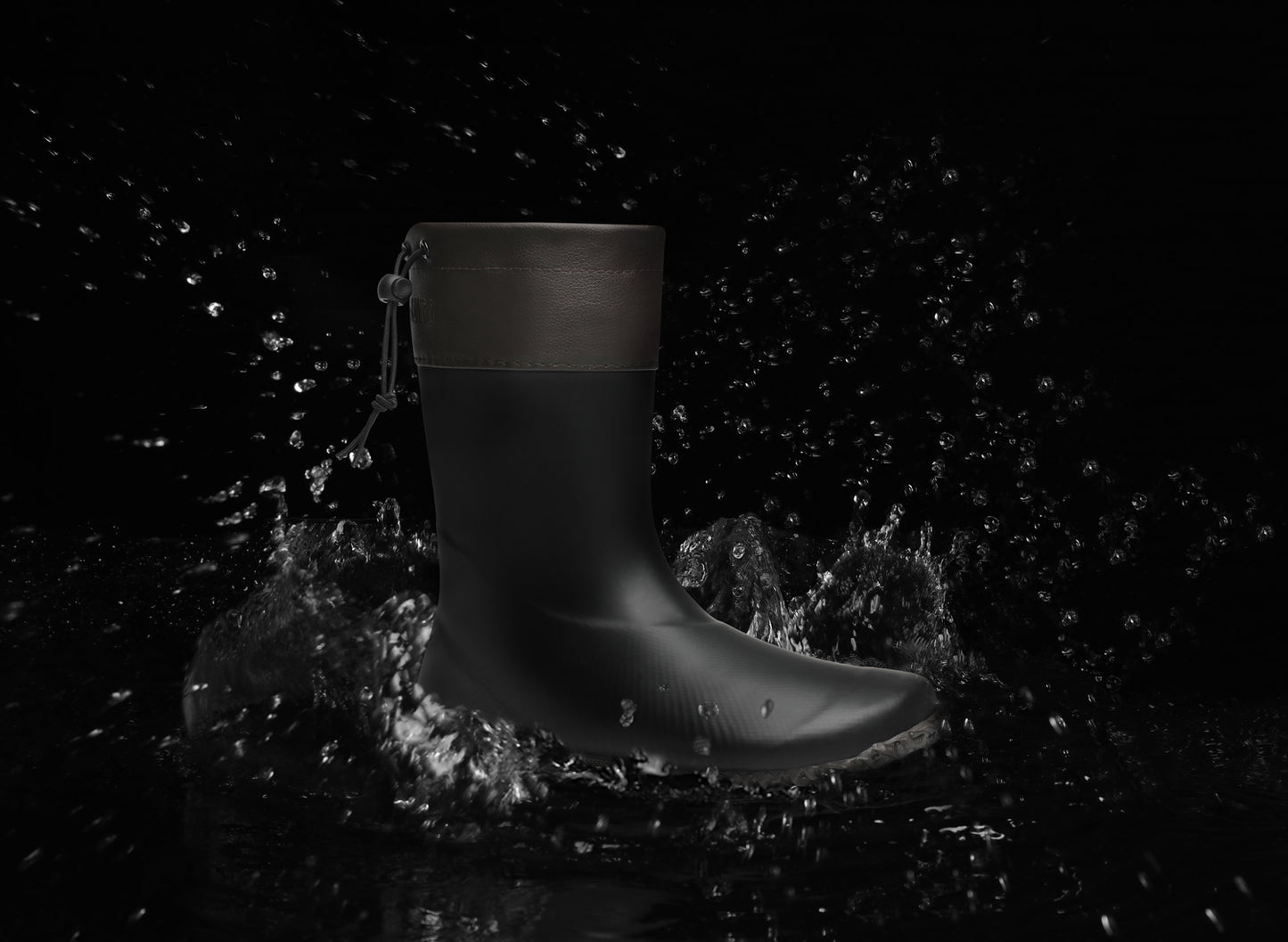 Botas de agua Brisk I - Negro 2.0 Barefoot Rainboots